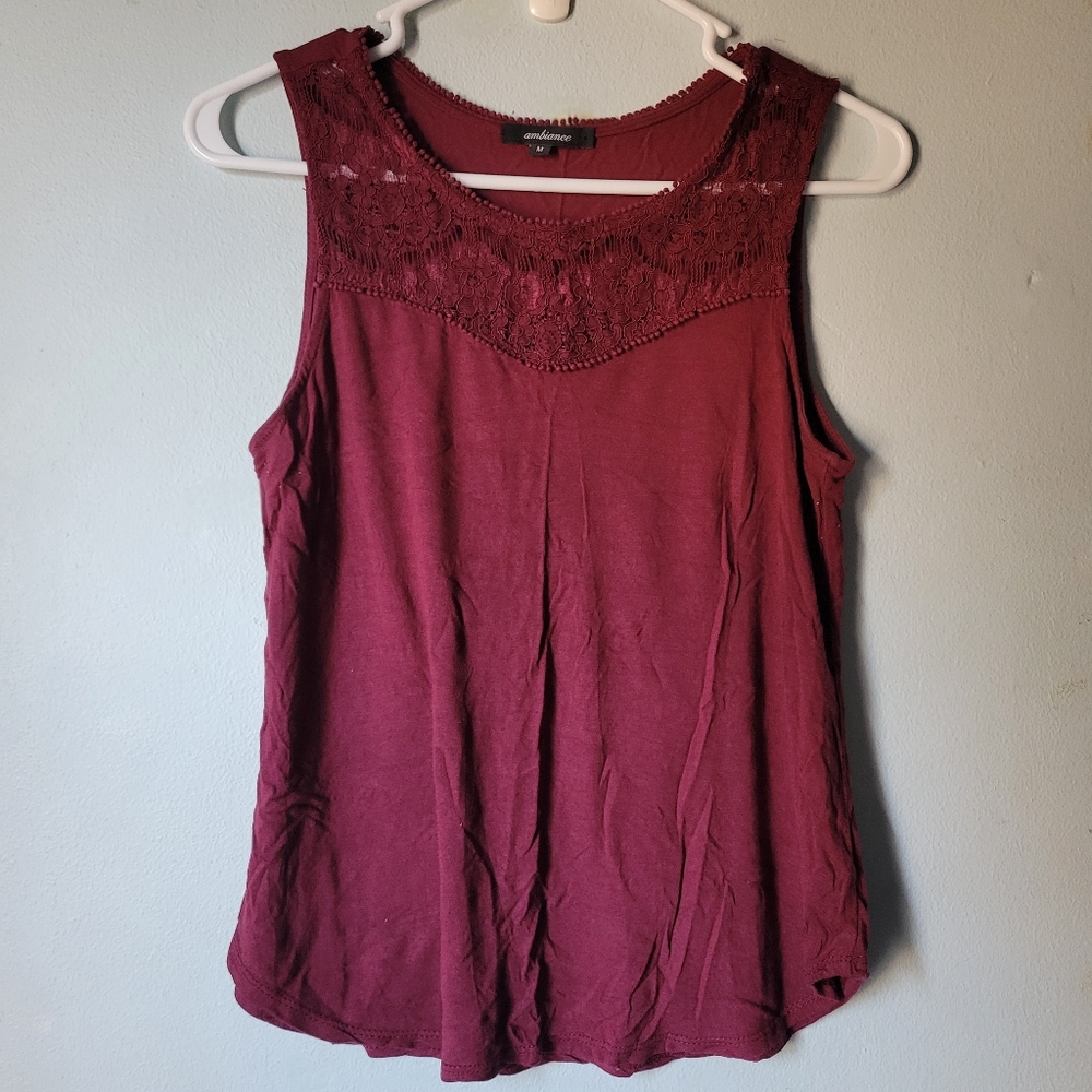 **SOLD** Maroon sleeveless top